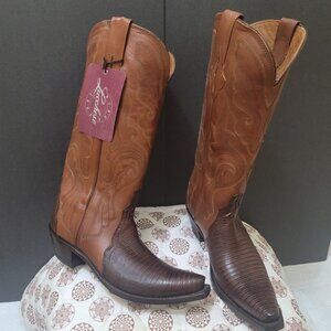 New Women's Lucchese Leather Cowboy boots, Size 8